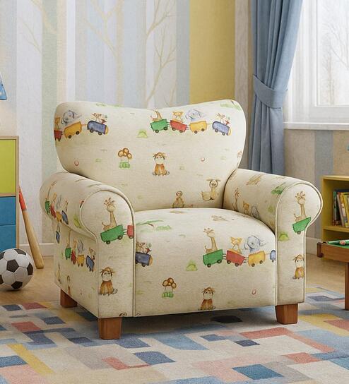 Joyville Low Back Kids Sofa In Multi Colour