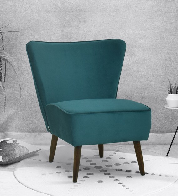 turquoise slipper chair