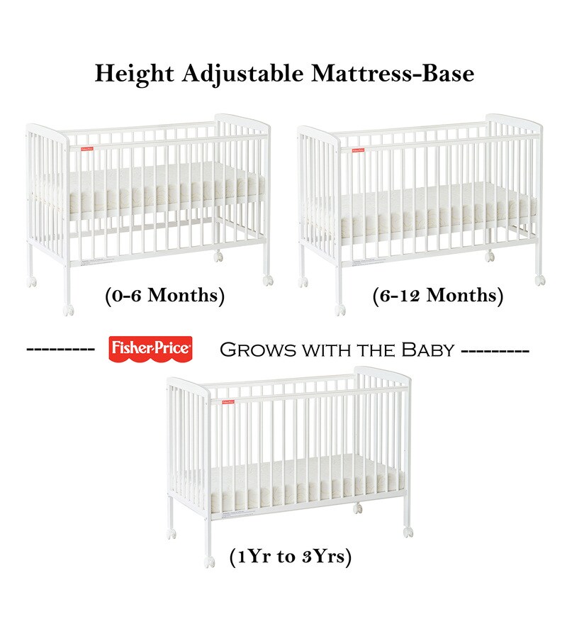 Buy Joy Movable Baby Crib in White Colour by Fisher Price Online