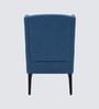 Joan Walnut Finish Boucle Chair In Blue Colour