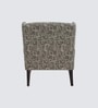 Joan Walnut Finish Printed Canvas Geometry Arm Chair In Green Colour Joan Walnut Finish Printed Canvas Geometry Arm Chair In Green Colour