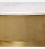 Joanna Marble Coffee Table In White & Gold Color