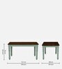 Joaquin Mango Wood 6 Seater Dining Set In Canary Green Finish