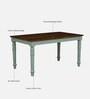 Joaquin Mango Wood 6 Seater Dining Set In Canary Green Finish