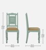 Joaquin Mango Wood 6 Seater Dining Set In Canary Green Finish