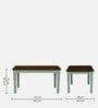 Joaquin Mango Wood 6 Seater Dining Set In Canary Green Finish With Bench