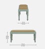 Joaquin Mango Wood 6 Seater Dining Set In Canary Green Finish With Bench