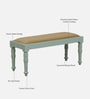 Joaquin Mango Wood 6 Seater Dining Set In Canary Green Finish With Bench