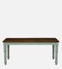 Joaquin Mango Wood 8 Seater Dining Table In Canary Green Finish