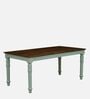 Joaquin Mango Wood 8 Seater Dining Table In Canary Green Finish