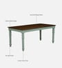 Joaquin Mango Wood 8 Seater Dining Table In Canary Green Finish