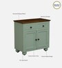 Joaquin Mango Wood Cabinet In Canary Green Finish