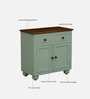 Joaquin Mango Wood Cabinet In Canary Green Finish