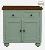Joaquin Mango Wood Cabinet In Canary Green Finish