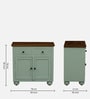 Joaquin Mango Wood Cabinet In Canary Green Finish