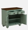 Joaquin Mango Wood Cabinet In Canary Green Finish