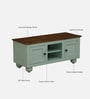 Joaquin Mango Wood TV Unit In Canary Green Finish