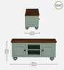 Joaquin Mango Wood TV Unit In Canary Green Finish