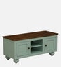Joaquin Mango Wood TV Unit In Canary Green Finish
