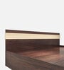 Joben Queen Size Bed In Walnut Melamine Finish With Box Storage