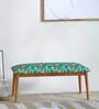 Jodhpur Fabric Bench in Tropical Ikkat Green Design Colour
