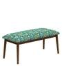 Jodhpur Fabric Bench in Tropical Ikkat Green Design Colour