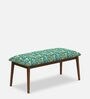 Jodhpur Fabric Bench in Tropical Ikkat Green Design Colour