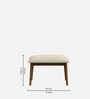 Jodhpur Fabric Seating Stool in Srilanka Ivory Colour
