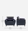 Johanna Leather 1 Seater Sofa In Blue Finish