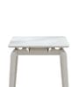 Johor Malaysian Glass Top 4 Seater Dining Table Extendable Dining Table In White Finish