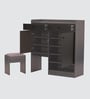 Johor Shoe Rack with Stool In Grey Finish