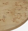 Jolanta Oak Burl Veneer & Metal Small Round End Table in Natural finish