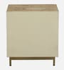 Jolanta Oak Burl Veneer 2 Drawers Side Table in Natural finish 