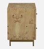 Jolanta Oak Burl Veneer 2 Drawers Side Table in Natural finish 