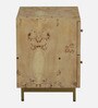 Jolanta Oak Burl Veneer 2 Drawers Side Table in Natural finish