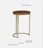 Jolanta Oak Burl Veneer And Metal Nest Of Tables in Gold Finish