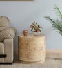 Jolanta Oak Burl Veneer Large End table in Natural finish