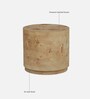 Jolanta Oak Burl Veneer Large End table in Natural finish