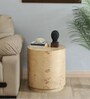 Jolanta Oak Burl Veneer Small End Table in Natural finish