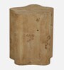 Jolanta Oak Burl Veneer Star Shape End Table in Natural finish