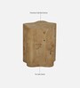 Jolanta Oak Burl Veneer Star Shape End Table in Natural finish