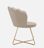 Jolo Velvet Low Back Lounge Chair In Beige Colour