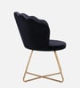 Jolo Velvet Low Back Lounge Chair In Black Colour