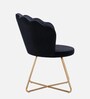 Jolo Velvet Low Back Lounge Chair In Blue Colour