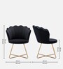 Jolo Velvet Low Back Lounge Chair In Blue Colour