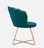 Jolo Velvet Low Back Lounge Chair In Green Colour