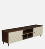 Jona Tv Console In White And Dark Walnut Colour
