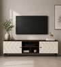 Jona Tv Console In White And Dark Walnut Colour