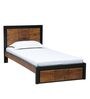 Deux Solid Wood Single Bed In Dual Tone Finish