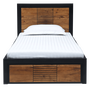 Deux Solid Wood Single Bed In Dual Tone Finish
